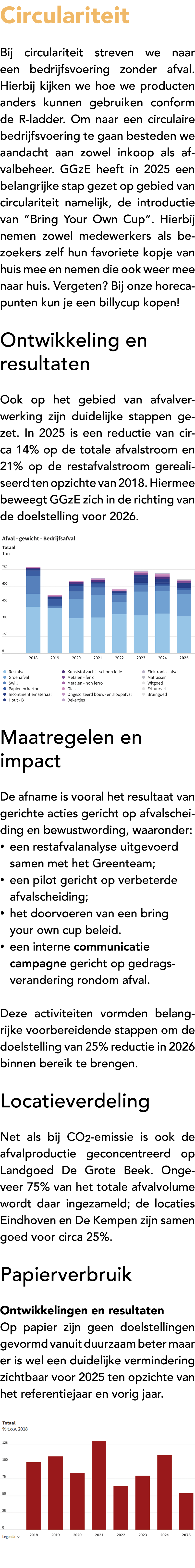 Circulariteit Bij circulariteit streven we naar een bedrijfsvoering zonder afval. Hierbij kijken we hoe we producten ...